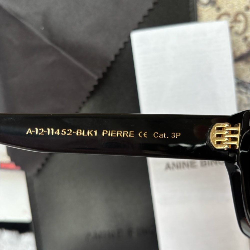 NWOT ANINE BING Black Pierre Cat Eye Sunglasses - Picture 6 of 8